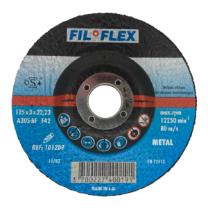 disque à tronçonner métal 125x3x22,23 mm file flex ati