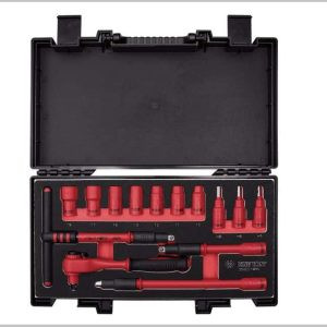 COFFRET DE DOUILLES ET ACCESSOIRES ISOLES 3/8" - 14 pièces
