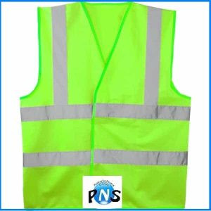Gilet vert fluo bandes baudrier double ceinture coverguard